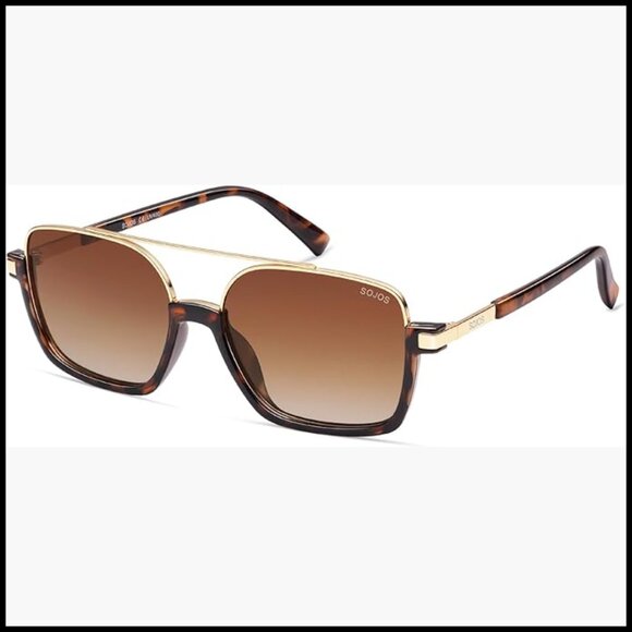 Polarized Aviator Sunglasses with UV400 Protection Plastic Metal Frame main image 5